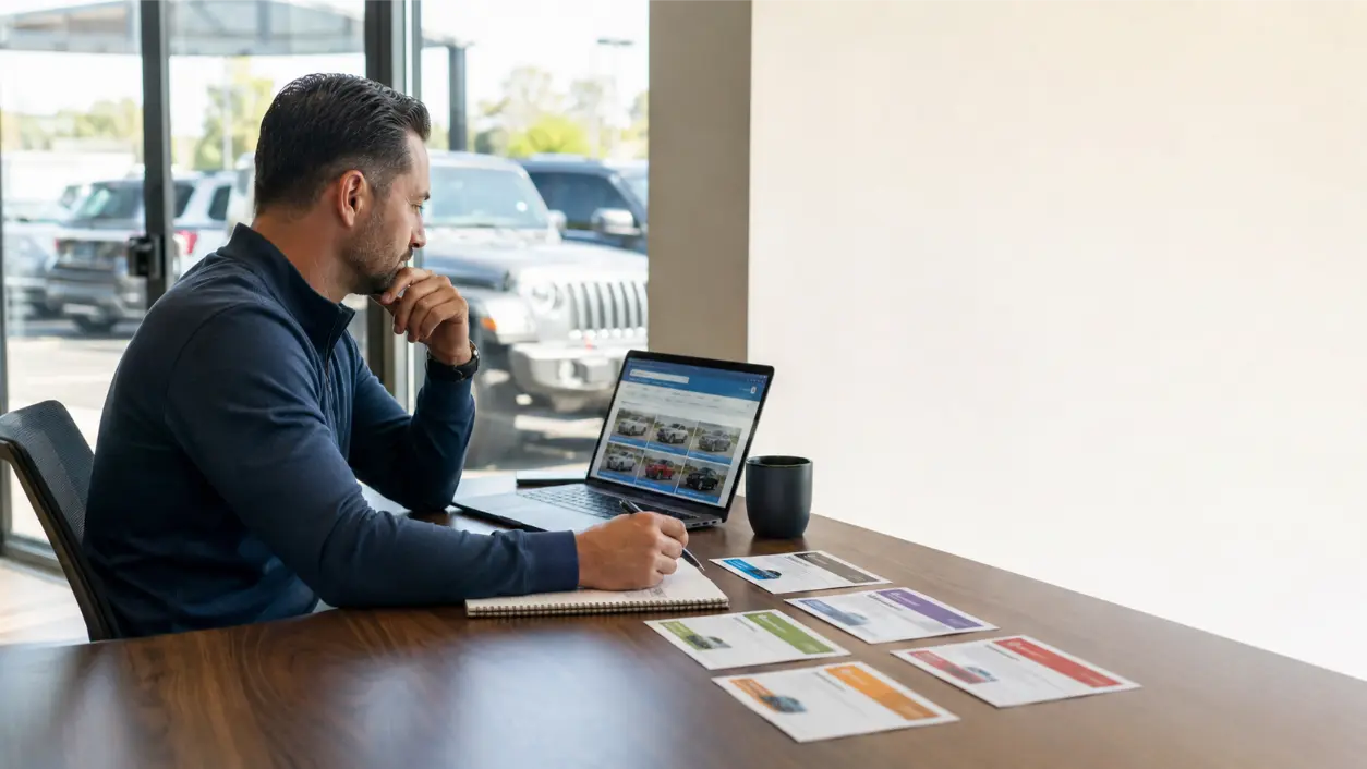 Learn how to retarget website visitors auto dealers lose after browsing, using behavior segments, visitor identification, email, direct mail, CRM suppression, and compliant follow-up.