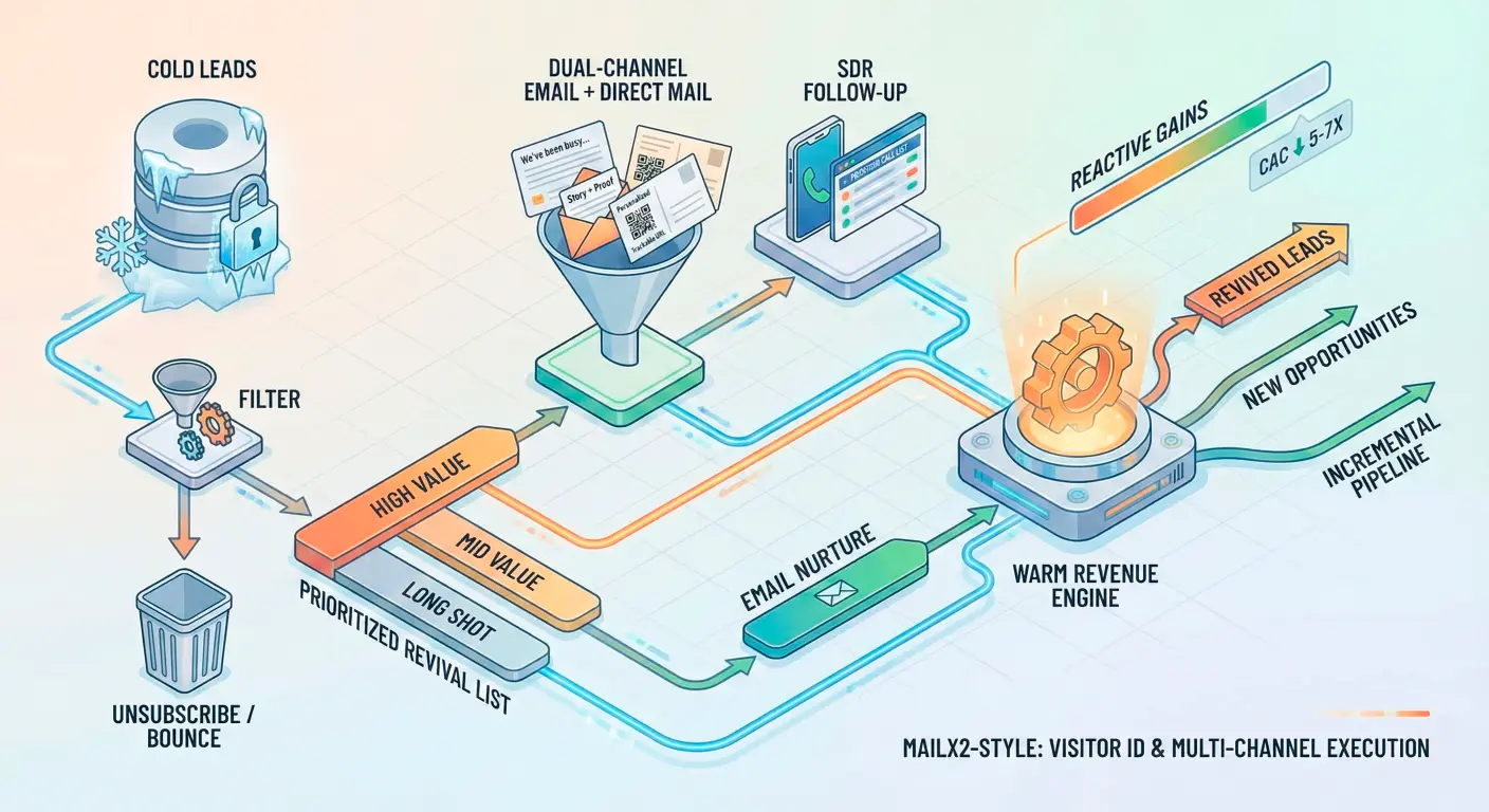  Think your leads are dead? This playbook shows how to segment, prioritize, and re-engage cold leads using email and direct mail together.